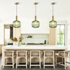 KCO Lighting Vintage Green Glass Pendant Light Kitchen Island Lighting