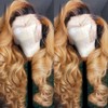 Honey Blonde Lace Front Wigs Human Hair 13x6 Ombre HD