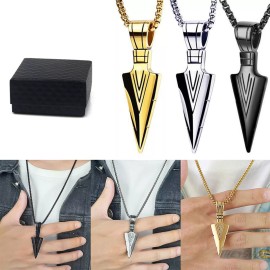 THE9SHOP Collar Acero Inoxidable Dije Flehca Cadena Vintage Hombre