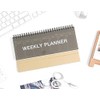 2YOUNG Kraft Standing Weekly Planner - Wirebound Kraft Undated Weekly