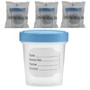 Vakly Sterile Specimen Cups Individually Bagged with Lids [3 Count]