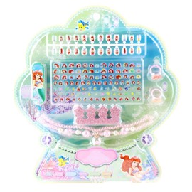 Feifei’S Bow 120PCS Toddlers Princess Elsa Mermaid Kids Girls Nail Press on Pre-Glue Full Cover Glitter Mermaid Kids Stick On False Nail Art Kits Set Girls Birthday Gift (Mermaid)