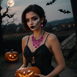 Clearine Women's Tribal Ethnic Crystal Chunky Statement Necklace Dangle Earrings Jewellery Set, Crystal