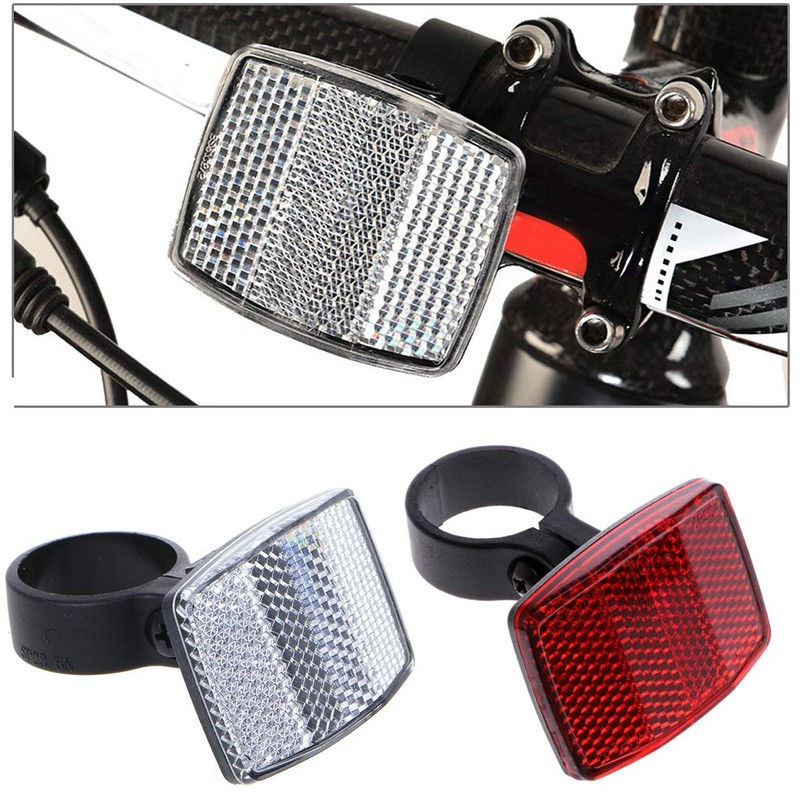 Baverta Bicycle Bike Handlebar Reflector Reflective Front Rear Warning Light