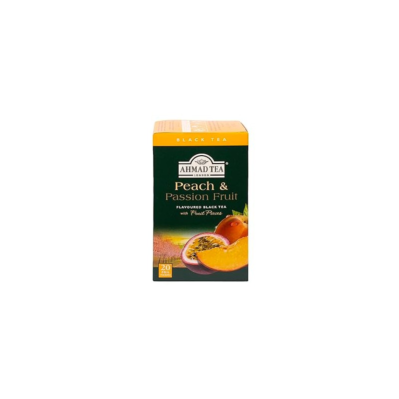 Ahmad Tea Black Tea, Peach And Passion Fruit Teabags, 20