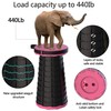 2024 Upgraded Portable Collapsible Stool with Cushion,Camping Retractable Folding Stool,Outdoor