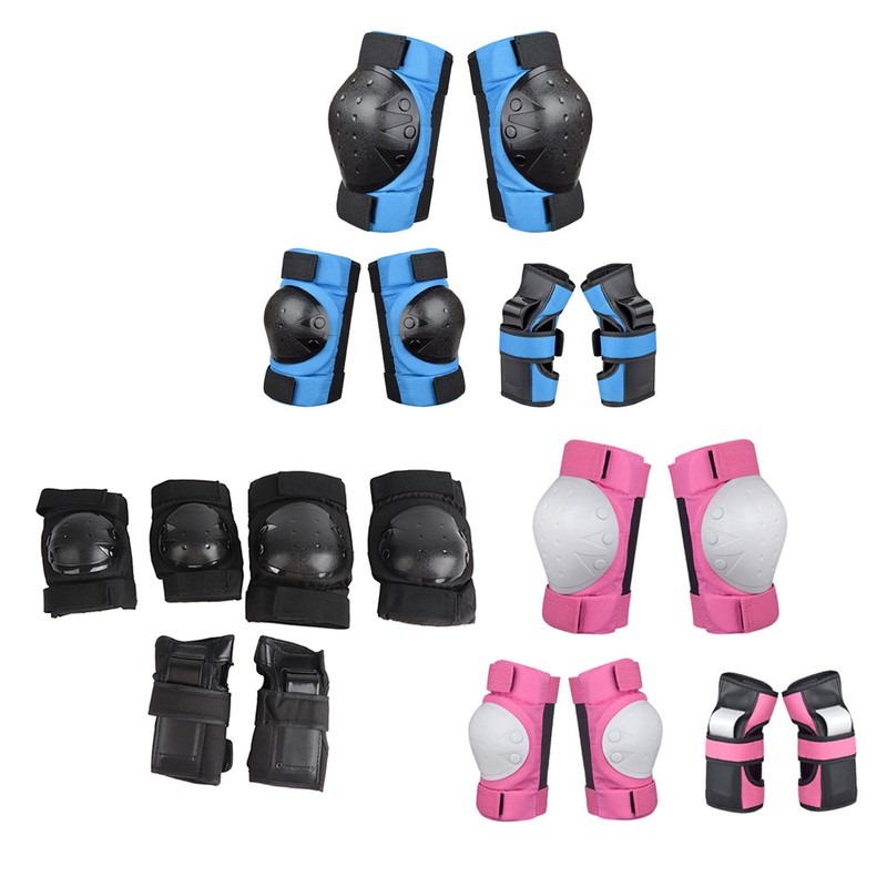 6 Pcs Adults Kids Knee Pads Elbow Pads Wrist Pads