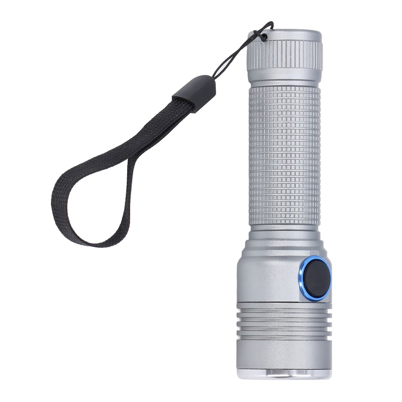 LED Flashlight Telescopic Zoom Protective Function Aluminum Alloy Barrel 2000LM