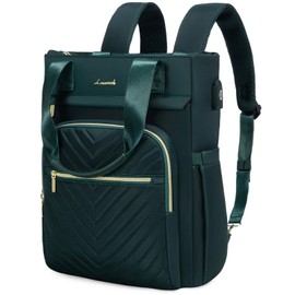 LOVEVOOK 2 in 1 Women's Handbag Backpack, dark green, Rucksack