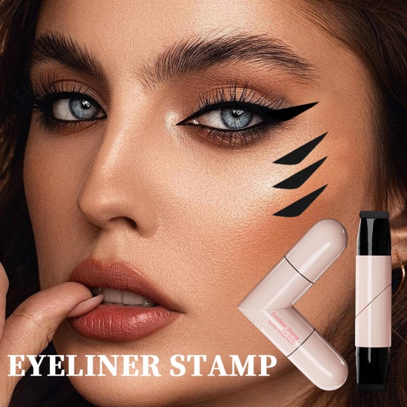 2PCS Eyeliner Stamp Set Black & Brown, 2025 New Foldable