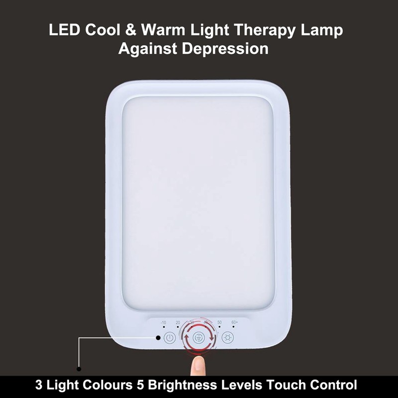 Phototherapy Lamp LED Brightness Color Temperature Adjustable Relieve Depression Timing