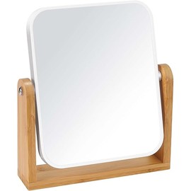 LFOYOU Vanity Makeup Mirror with Stand, 1X/3X Magnification Double Sided 360 Degree Swivel Magnifying Mirror, 8 Inch Portable Table Desk Counter top Mirror Bathroom Shaving Mirror