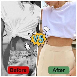 2Pcs Crop Tuck Band, Adjustable Crop Tuck Tool for Sweater and Shirt Belly Leaking Band Elastic Band to Change The Style of Your Tops Shirt Stays Belt for Women