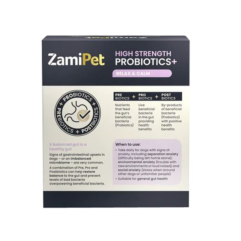 ZamiPet High Strength Probiotics+ Relax and Calm Oral Powder 30