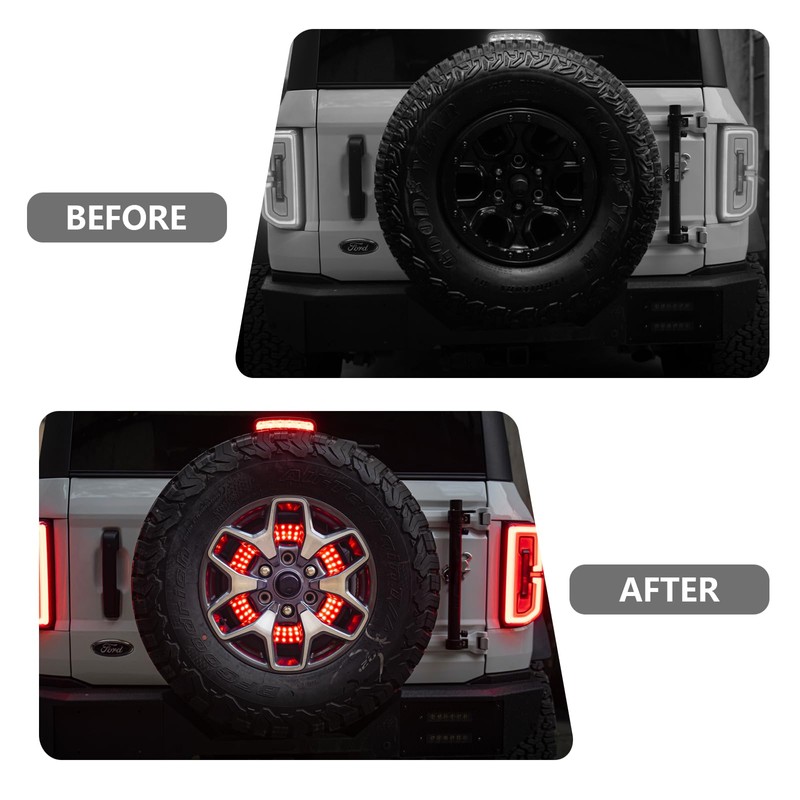Riasdy Spare Tire Brake Light for Ford Bronco 2021 2022