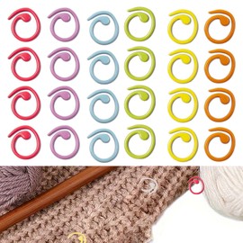 Stitch Marker Ring 20PCS Upgraded - Small Counter Metal Stitch Markers Clip DIY Knitting Tools Crochet Locking Sewing Accessories Mixed Color Knit Counting Ring