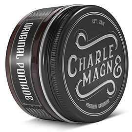 Charlemagne Original Pomade Wasserbasiert - Idealer Starker Halt - Edler Duft - Perfekter Glanz - Pomade Herren 100ML - Barbershop Haarpomade - Strong Hold Pomade Hart - Haar Pomade MÃ¤nner
