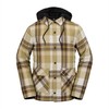 Volcom Men's Field Insulated Flannel Hooded Snowboard Shirt Jacket, Khakiest