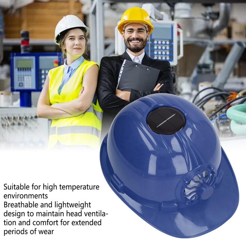 Hard Hat with Solar Fan Plastic Ventilated Safety Helmet Breathable