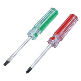 Antrader Magnetic Screwdriver Set 2 PCS, Magnetic 5mm Phillips and Flat Head Tips Screwdriver with 3 Inch Steel Shaft for Repair Home Improvement Craft