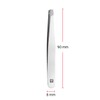 ZWILLING slanted tweezers for precise eyebrow hair removal, polished stainless