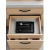 Kunoli Cutlery Organiser, Expandable Cutlery Tray (Black)