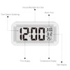 Digital Alarm Clock, Big LCD Digit Clock Display with Temperature,