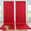 10x12 ft Red Backdrop Curtains for Wedding Parties, Wrinkle Free
