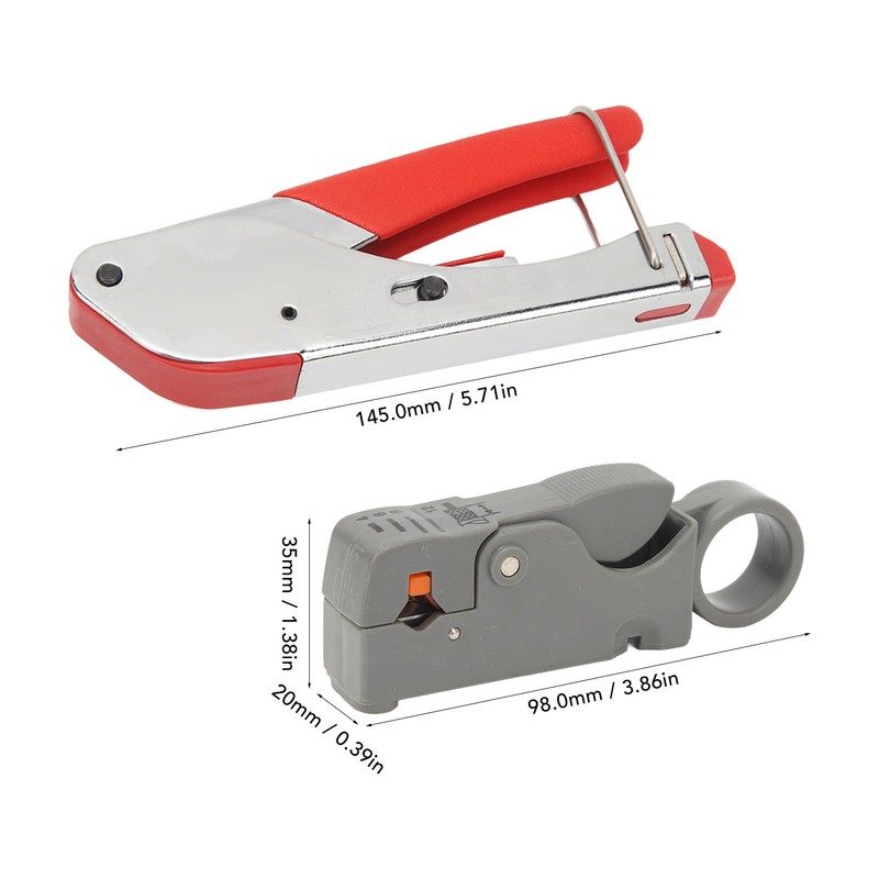 RG59 RG6 Coax Cable Crimper Tool Kit Coaxial Cable Crimper