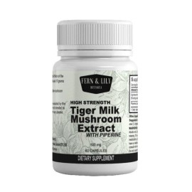 High strength Tiger Milk Mushroom extract 20:1 with piperine Lignosus rhinocerus