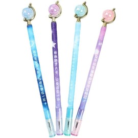 1Pc Black 0.5mm Gel Pen Ball Pen Starry Sky Planet Ball Rotate Gel Pen Signature Pen Student Study Stationery Gel Ink Rollerball Pens Rollerball Pens Writing and Correction School Office Supplies