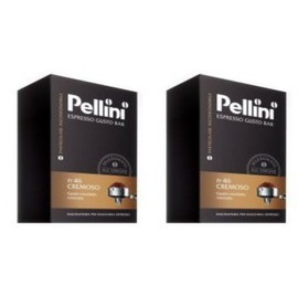 Pellini: "Cremoso" (Creamy) Roasted Ground Coffee for Espresso Machine 8.8 Ounce (250gr) Packages (Pack of 4) [ Italian Import ]