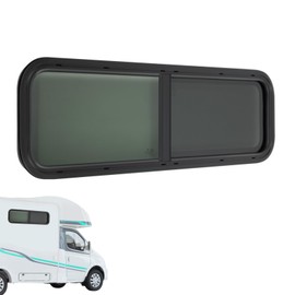 ZERNEIL RV Window | 42" W X 12" H | Horizontal Sliding RV Window | Replacement Camper Window | Vintage RV Windows with Screen (With Trim Kit) | for RV Camper,Cargo,Teardrop,Trailer