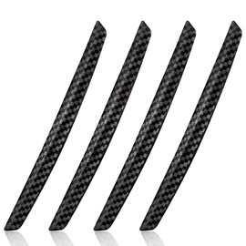 4 Pack Car Universal Carbon Fiber Door Guard Door Edge Protection Strip Car Door Anti-Collision Strip Fit for Most Cars Black Scratch Protection Eliminate Wind Buffeting