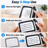 4X LED Handheld Magnifier for Reading – Rectangular Full-Page Magnifying
