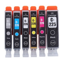 Ink Cartridge Colorful Smooth Output ABS Housing Replacement for PIXMA IX6520 IP4820 IP4920 6 Colors BK BK C M Y GY