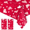 VARACL 2 Pack Disposable Tablecloth Valentine's Day Plastic Large Rectangle