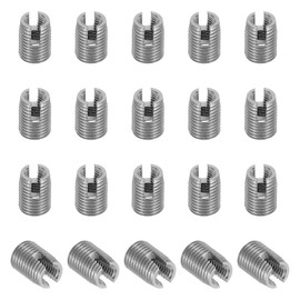 PATIKIL Self-Tapping Threaded Inserts, 20 Pcs M2.5 x M4.5 x 6mm 303 Stainless Steel Thread Adapter Reducer Slotted Screw Repair Inserts Nuts Sleeve