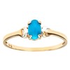 Citerna 9 ct Yellow and White Gold Turquoise Birth Stone
