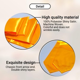 UIALECG Unisex Graduation Stole Blank Graduation Sash Plain Grad Stole, Gold Stole,60 inches