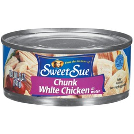 Sweet Sue Chunk White Chicken in Water, 5 oz Can (Pack of 1) - 11g Protein per Serving - Gluten Free, Keto Friendly - Great for Snack, Lunch or Dinner Recipes