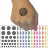Geometric Mesh Circle Temporary Tattoo Water Resistant Fake Body Art