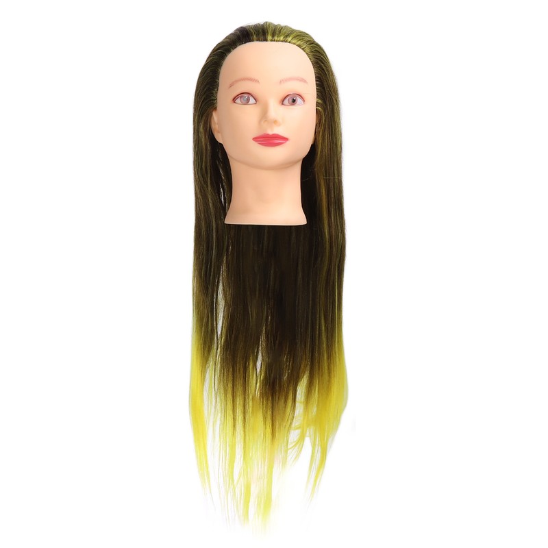 Gradient Wig Hair Mannequin Head Hairdressing Styling Training Braiding Doll