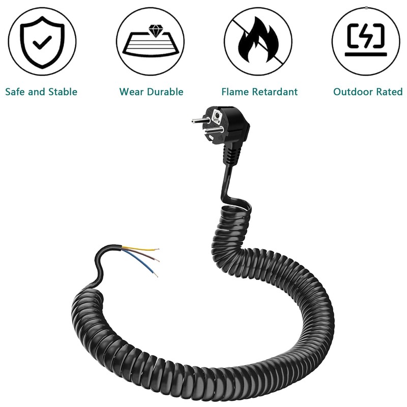 Protective contact extension, spiral extension stretches from 0.76 m