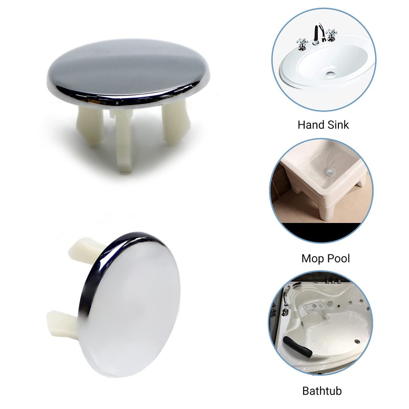 MroMax 6 Pcs Bathroom Kitchen Sink Overflow Covers Single Layer