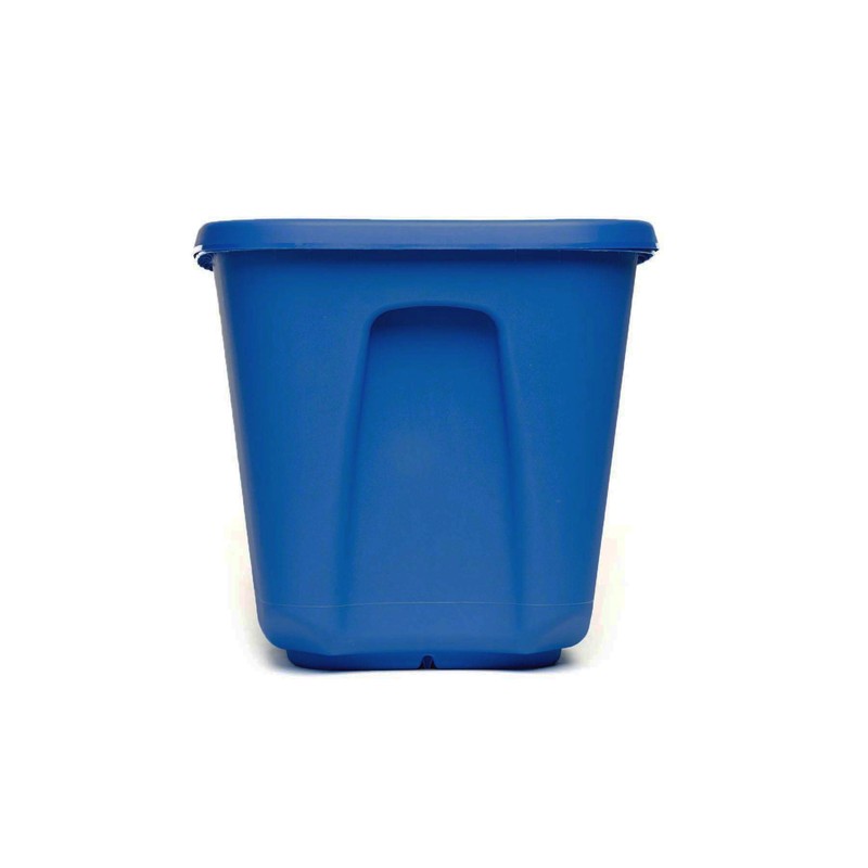 HOMZ Plastic Container 10 Gallon Storage, Blue, 4 Pack
