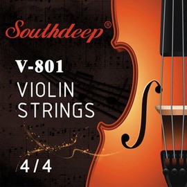 southdeep 2 Sets Plated Steel Nylon Core Al-Mg Ni-Fe Soft Rich Full Tone 4/4 Violin Strings