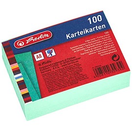 Herlitz Index Cards A4/A5/A6/A7/A8 Pack of 100
