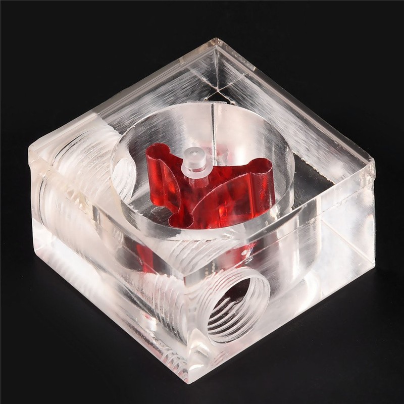 Topiky Flow Indicator, Cooling Sensor Flow Meter with 3 Wheel