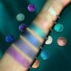 Metallic Duo Chrome Eyeshadow Make-Up, High Pigment Blue Purple Green